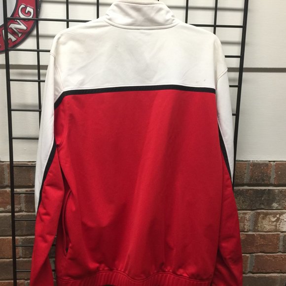 Nike Warm Up Jacket Medium Dri-Fit Red White Black - Picture 2 of 9